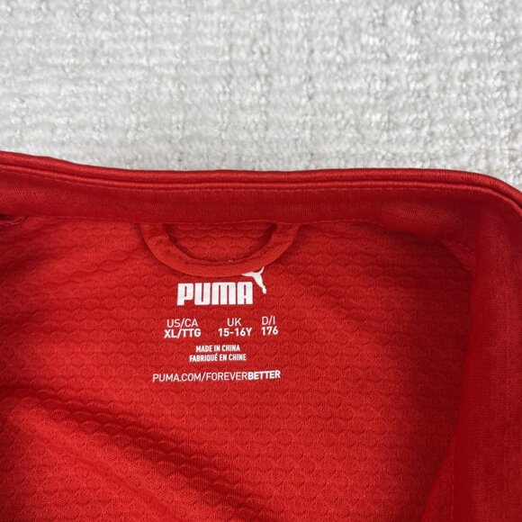 AC Milan Puma Training long sleeve football soccer Jacket red Youth XL (≈ Men S) - Picture 10 of 16